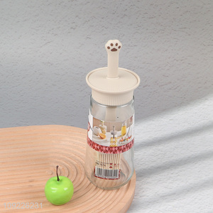 Factory Price 290Ml Glass Olive Oil Bottle Dispenser with Brush