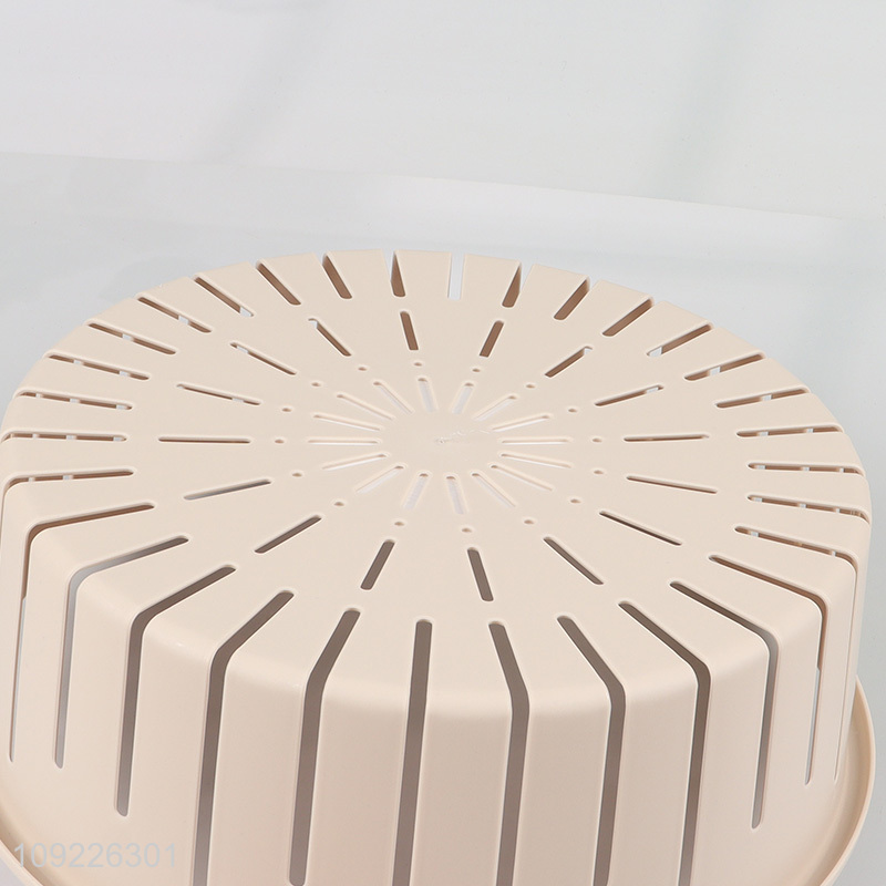 Good Quality 2-In-1 Round Drain Basket Vegetable Fruit Washing Basket