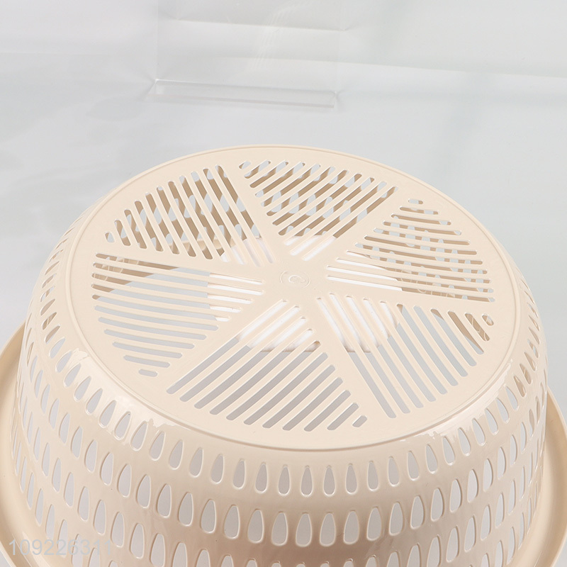 Factory Supply 3 Pieces Round Drain Basket Set Kitchen Colander Set