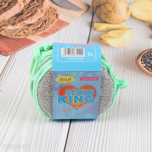 Wholesale 3PCS Double Sided Dishwashing Scrubbers Kitchen Dish Sponges Set