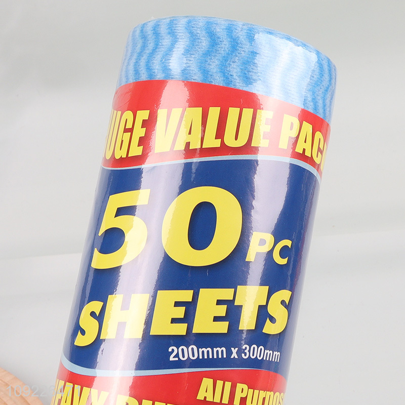 High Quality 50 Sheets Non-Woven Dish Cloths Heavy Duty Disposable Kitchen Towels