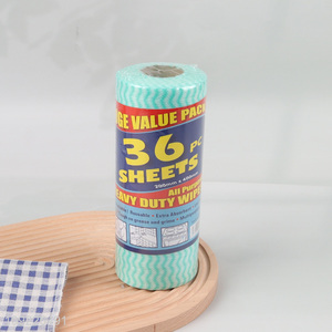 Factory Price 36 Sheets Disposable Dishwashing Cloths Heavy Duty Kitchen Cleaning Rags