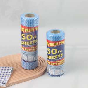 High Quality 50 Sheets Non-Woven Dish Cloths Heavy Duty Disposable Kitchen Towels