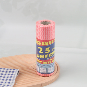 Factory Supply 25 Sheets Ultra Absorbent Non-Woven <em>Cleaning</em> Cloths Kitchen <em>Towel</em> Roll