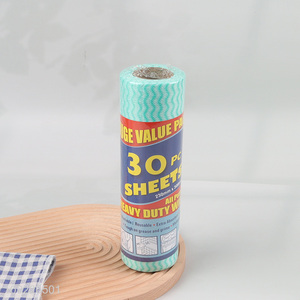 China Imports 30 Sheets Non-Woven Cleaning Cloths Ultra Absorbent Kitchen Dish Towels