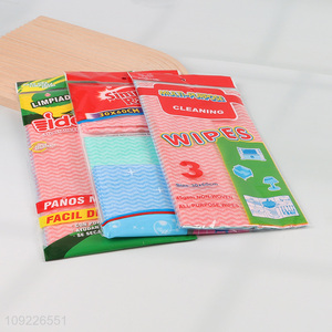 High Quality 3 Pieces Disposable Dishwashing Cloths Heavy Duty Kitchen Cleaning Rags