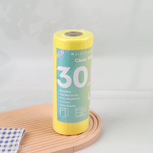 Hot Selling 30 Sheets All Purpose Kitchen Wipes Disposable Nonwoven Cleaning Cloths