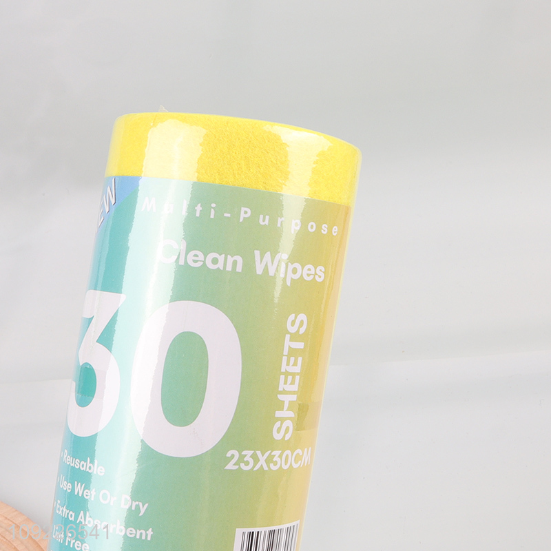 Hot Selling 30 Sheets All Purpose Kitchen Wipes Disposable Nonwoven Cleaning Cloths