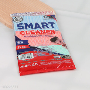 Factory Price 3 Pieces Ultra Absorbent Non-Woven Cleaning Cloths Kitchen Towel Roll