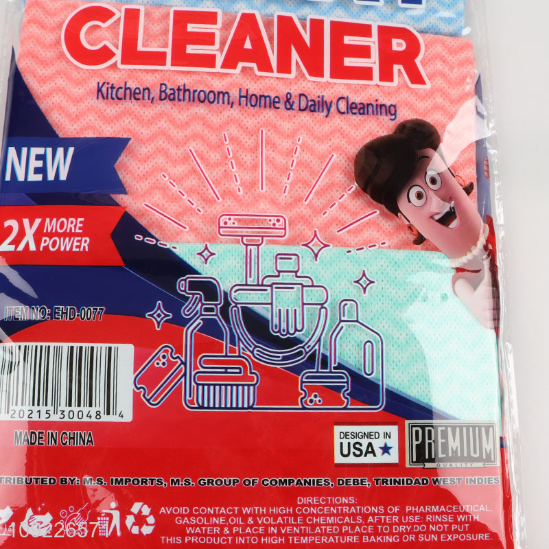 Factory Price 3 Pieces Ultra Absorbent Non-Woven Cleaning Cloths Kitchen Towel Roll