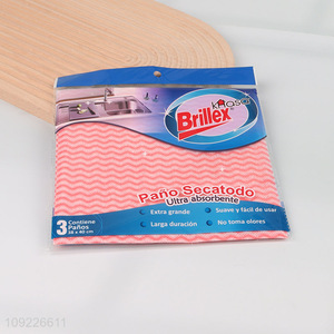 New Arrival 3 Pieces Disposable Dishwashing Cloths Heavy Duty Kitchen Cleaning Rags