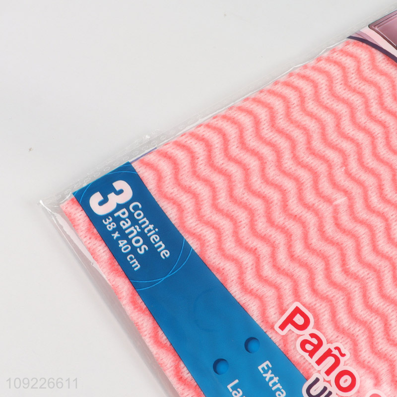 New Arrival 3 Pieces Disposable Dishwashing Cloths Heavy Duty Kitchen Cleaning Rags