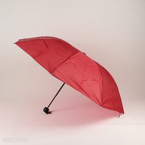 High Quality Solid Color Umbrella Foldable Umbrella Windproof Travel Umbrella