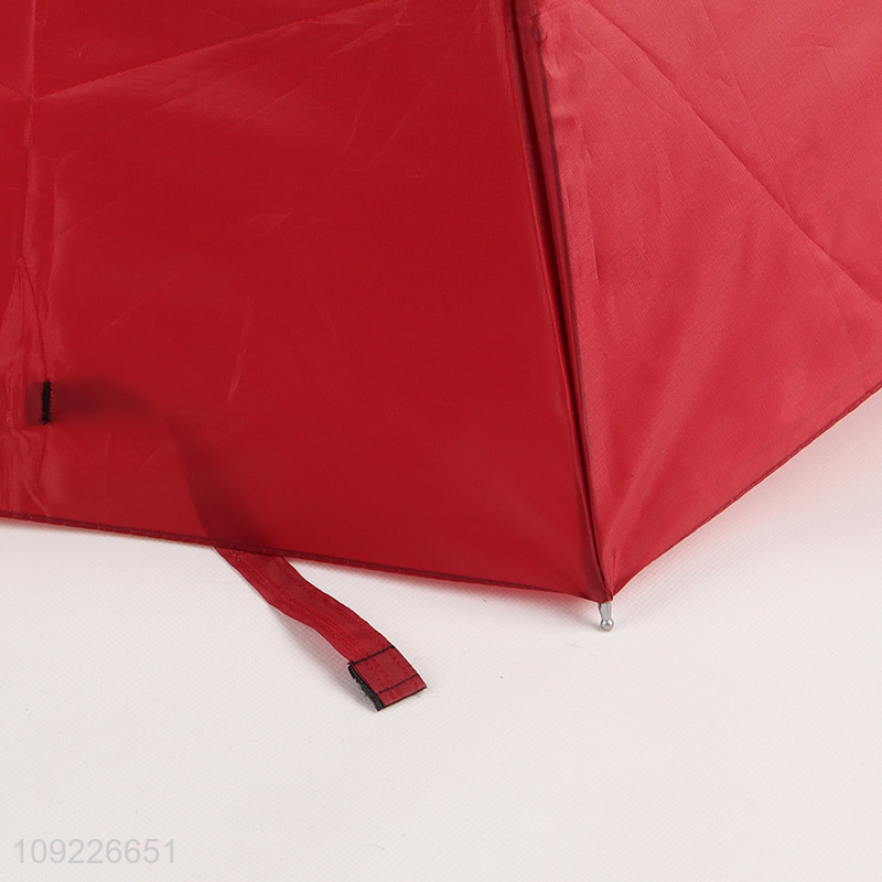 High Quality Solid Color Umbrella Foldable Umbrella Windproof Travel Umbrella
