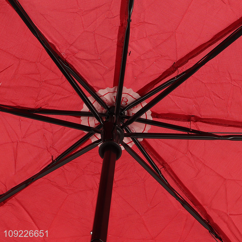 High Quality Solid Color Umbrella Foldable Umbrella Windproof Travel Umbrella