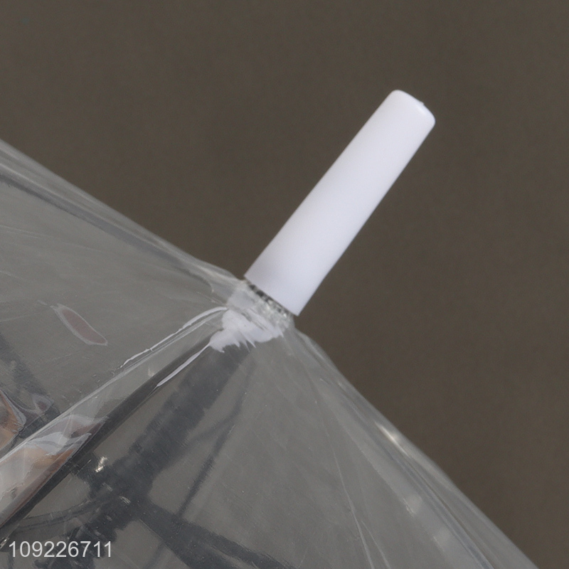 Good Quality Transparent Clear Umbrella Custom Logo Manual Open Umbrella