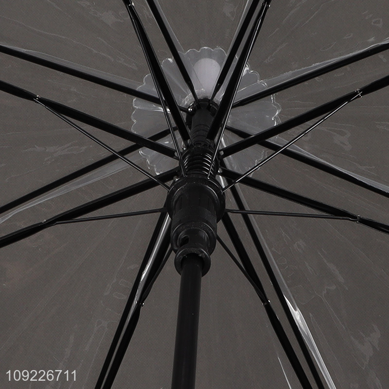 Good Quality Transparent Clear Umbrella Custom Logo Manual Open Umbrella