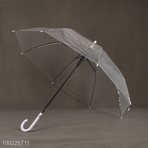 Good Quality Transparent Clear Umbrella Custom Logo Manual Open Umbrella
