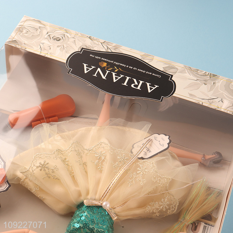 Good quality 11inch kids girls fashion princess beauty dress doll toys for gifts