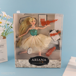 Good quality 11inch kids girls fashion princess beauty dress doll toys for gifts