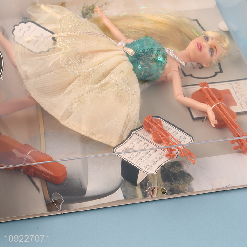 Good quality 11inch kids girls fashion princess beauty dress doll toys for gifts