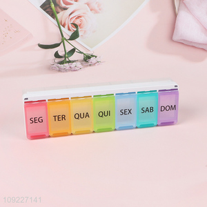 China Imports 7-Day Pill Organizer Box Portable Travel Pill Case
