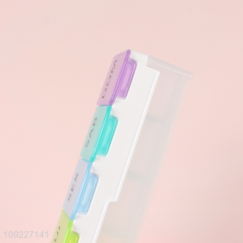 China Imports 7-Day Pill Organizer Box Portable Travel Pill Case