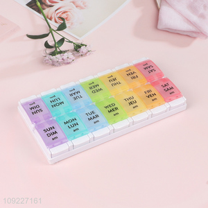 Wholesale Weekly Pill Organizer 2 Times A Day Travel Pill Organizer