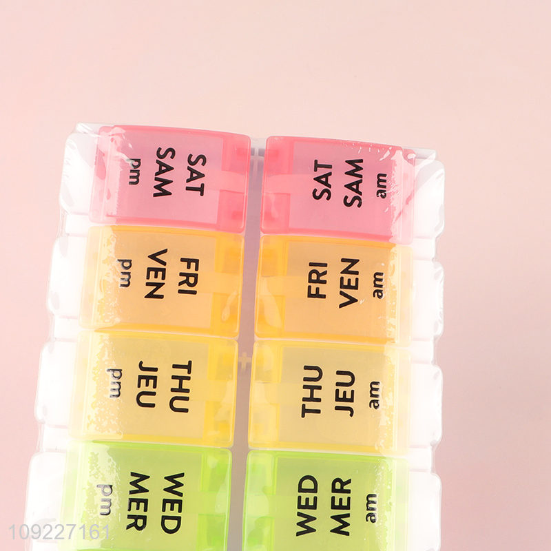 Wholesale Weekly Pill Organizer 2 Times A Day Travel Pill Organizer
