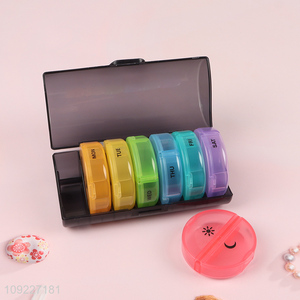 New Arrival 7-Day Pill Organizer 2 Times A Day Travel Medicine Box