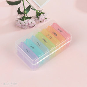 Hot Selling 7-Day Pill Organizer Box Daily Pill Case Medicine Box