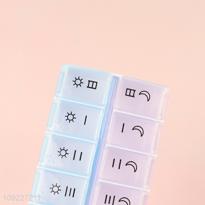New Product Weekly Pill Organizer 2 Times A Day Travel Pill Organizer