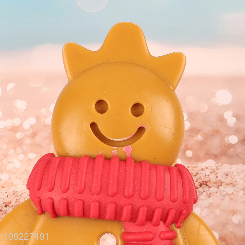 Wholesale Gingerbread Man Shaped Dog Teething Toys Puppy Chew Toys