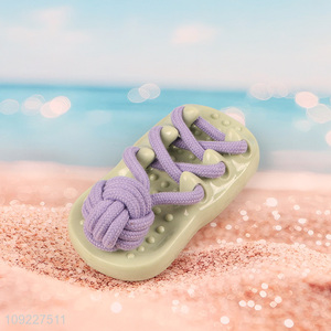 High Quality <em>Dog</em> Rope <em>Toys</em> Slipper Shaped Chew <em>Toys</em> for Puppies