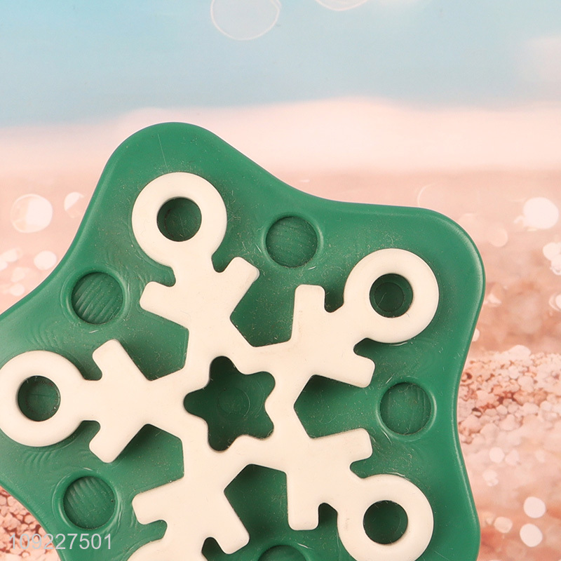 New Product Snowflake Shaped Dog Teething Toys Squeaky Dog Toys