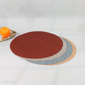 New Arrival Artificial Leather Placemats Waterproof Faux Leather Place Mats