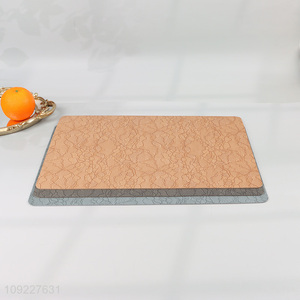 Hot Selling Faux Leather Placemats Heat Resistant Placemats for Kitchen Table