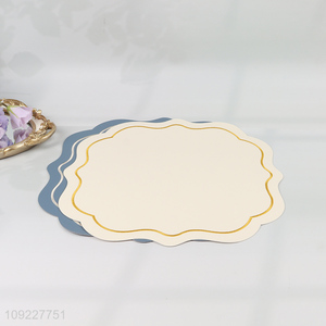 Factory Price Faux Leather Placemats Washable Wipeable Waterproof Table Mats