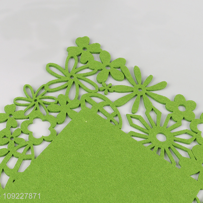 Wholesale Hollow Out Felt Placemat Heat Resistant Dining Table Place Mats
