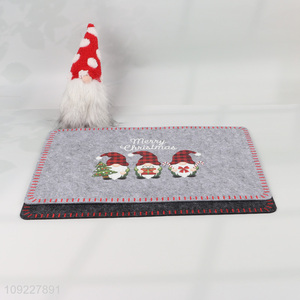 New Arrival Christmas Felt Placemats Heat Resistant Non-Slip Felt Table Place Mats