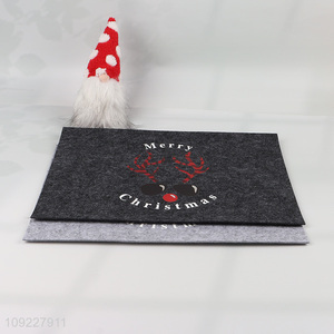 High Quality Christmas Felt Place Mats Durable Non-Slip Dining Table Placemats
