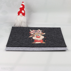 New Product Christmas Felt Place Mats Anti-Slip Washable Placemats for Table Decor