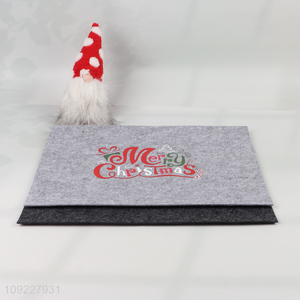 Factory Price Christmas Felt Placemats Non-Slip Table Mats for Dining Table Decor