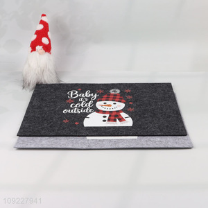 Popular Product Christmas Felt Placemats Anti-Slip Heat Resistant Table Place Mats