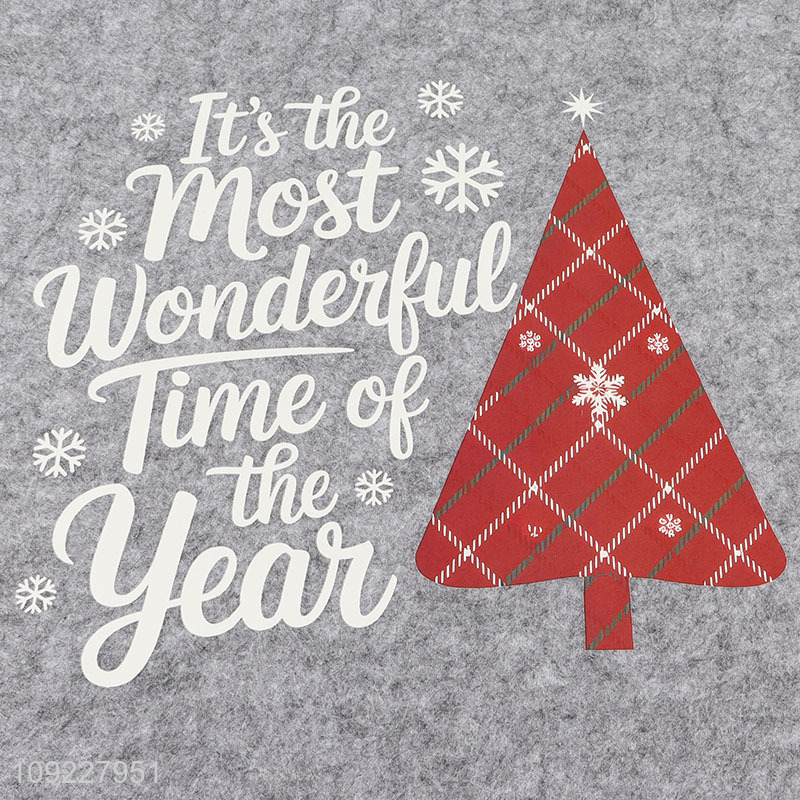 Factory Supply Christmas Felt Place Mats Heat Resistant Dining Table Place Mats