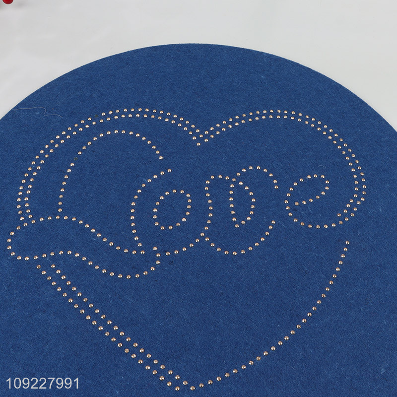 Factory Wholesale Felt Place Mats Durable Non-Slip Dining Table Placemats