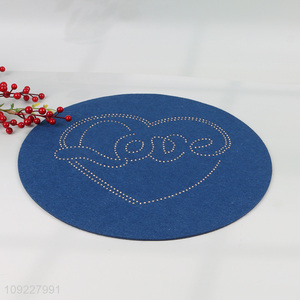Factory Wholesale Felt Place Mats Durable Non-Slip Dining Table Placemats