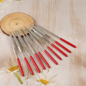 Good Quality 10-Piece Diamond Needle Filet Set Carbon Steel File Set