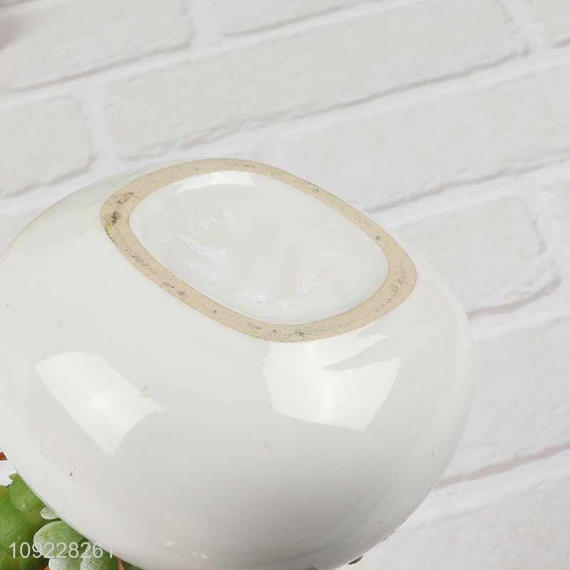 Hot Selling Small Artificial Succulent Potted Plants Fake Plants for Desk Decor