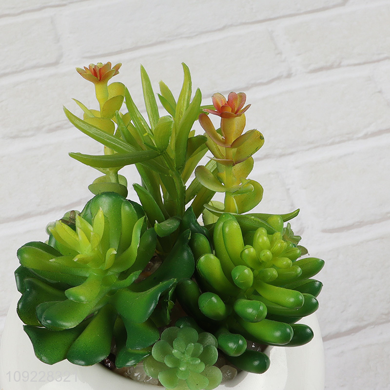 New Product Small Artificial Potted Succulent Plants for Indoor Outdoor Decor